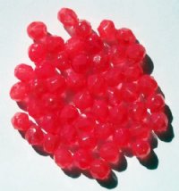 50 6mm Faceted Candy Coated Cherry Beads